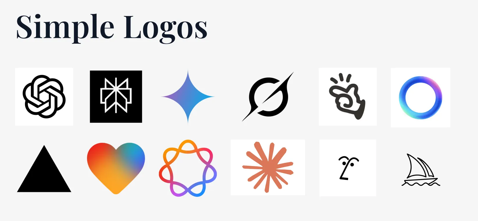 Competitive analysis grid of AI product logos