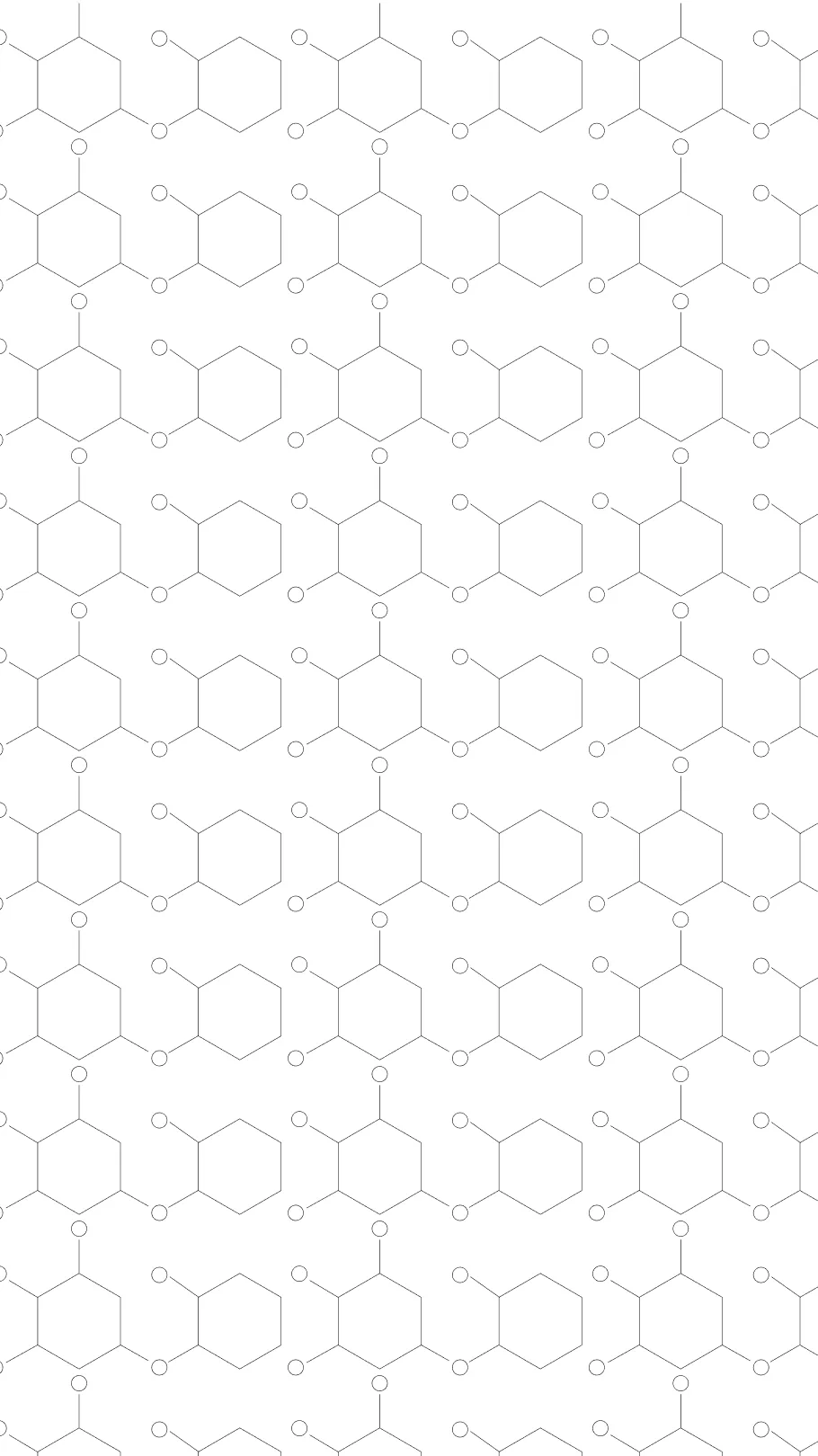 Kaira pattern built from repeating hexagonal molecule motifs
