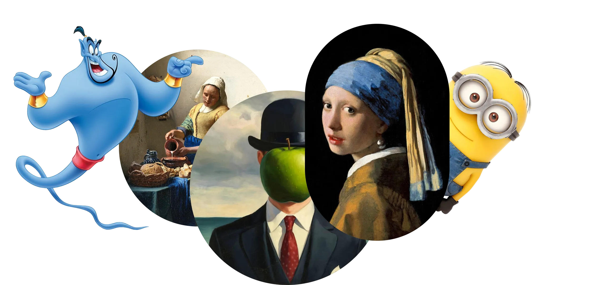 A collage of animated characters, classical paintings, and surreal art that shaped how I think about storytelling